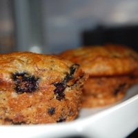 Super Moist Banana Muffins with Blueberries